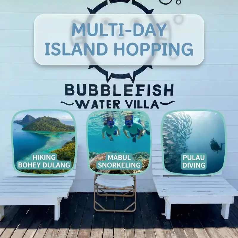 Multi-day island hopping package, Semporna Sabah